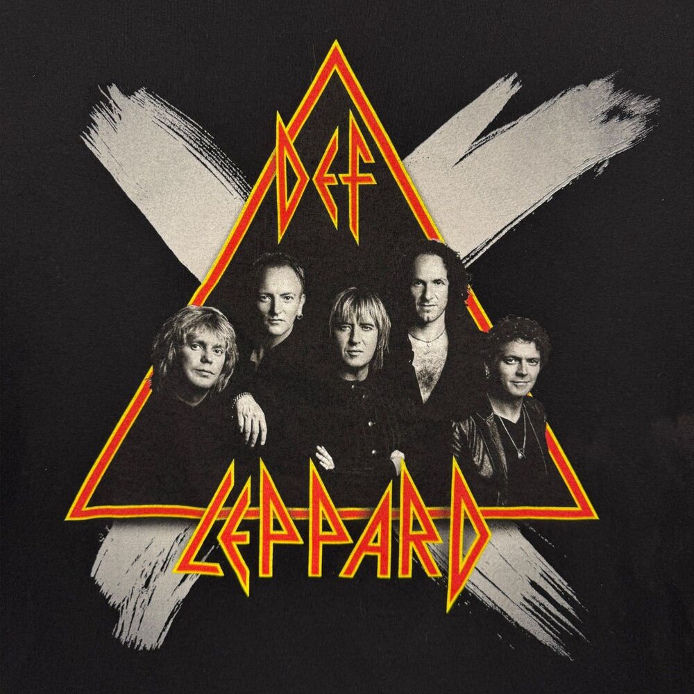 Vintage Y2K 2003 Def Leppard X Ten USA Tour Concert Rock Band T Shirt - XL - Picture 3 of 8